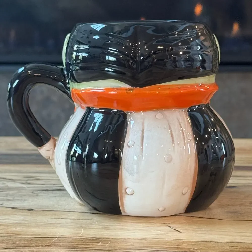 Johanna Parker Transpac Halloween Vampire Dracula Pumpkin Peep Mug Folk Art Fall